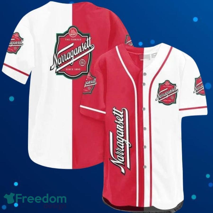 Red Narragansett Beer Baseball Jersey For Men And Women Product Photo 1