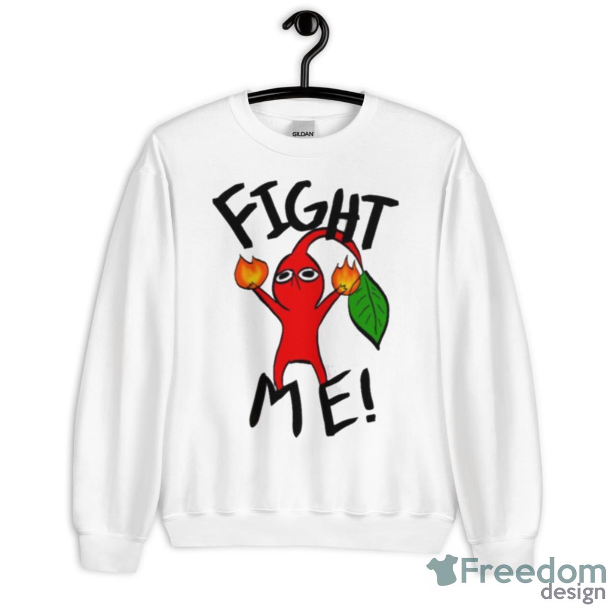 Red Pikmin Fight Me Shirt - Unisex Heavy Blend Crewneck Sweatshirt