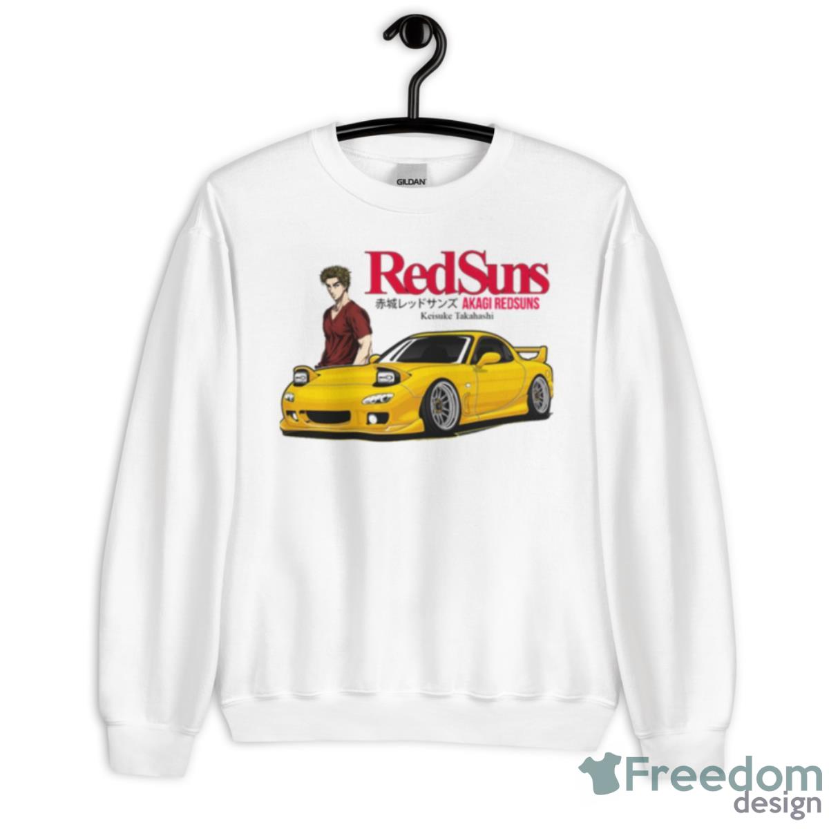 Redsuns Keisuke Takahashi Initial D Racing Car Artwork Shirt - Unisex Heavy Blend Crewneck Sweatshirt