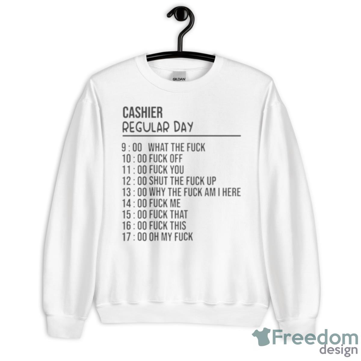 Regular Cashier Day Funny Cashier Shirt - Unisex Heavy Blend Crewneck Sweatshirt