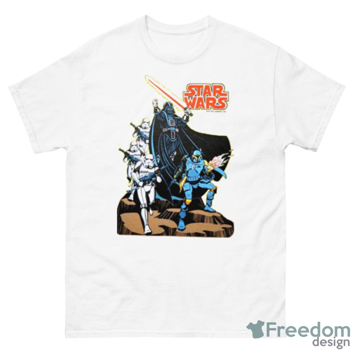 Retro Comic Darth Vader Star Wars Illustration Shirt - 500 Men’s Classic Tee Gildan