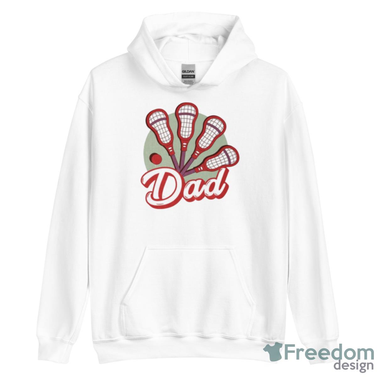 Retro Lacrosse Dad Father NBA Lacrosse Shirt - Unisex Heavy Blend Hooded Sweatshirt