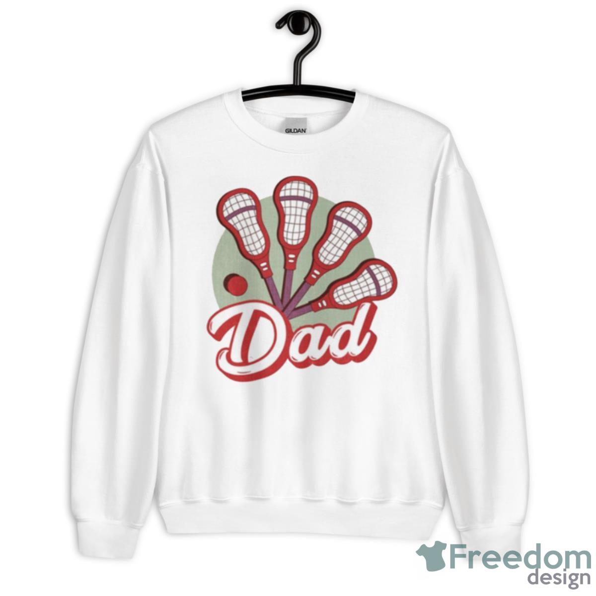 Retro Lacrosse Dad Father NBA Lacrosse Shirt - Unisex Heavy Blend Crewneck Sweatshirt