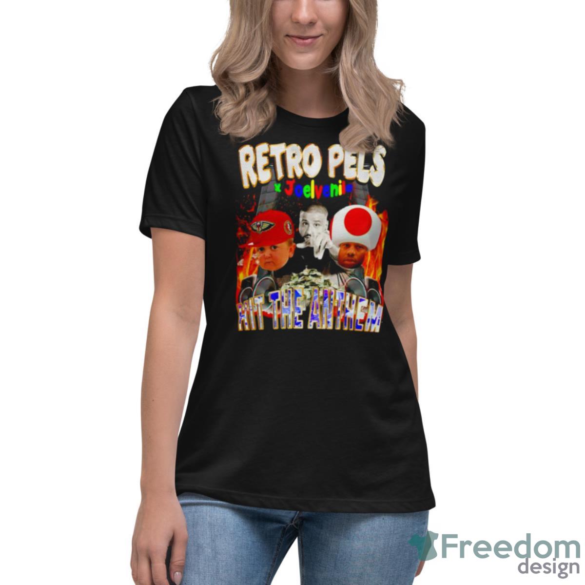 Retro Pels Joelvenile Hit The Anthem Shirt - Womens Relaxed Short Sleeve Jersey Tee Retro Pels Joelvenile Hit The Anthem Shirt - Womens Relaxed Short Sleeve Jersey Tee