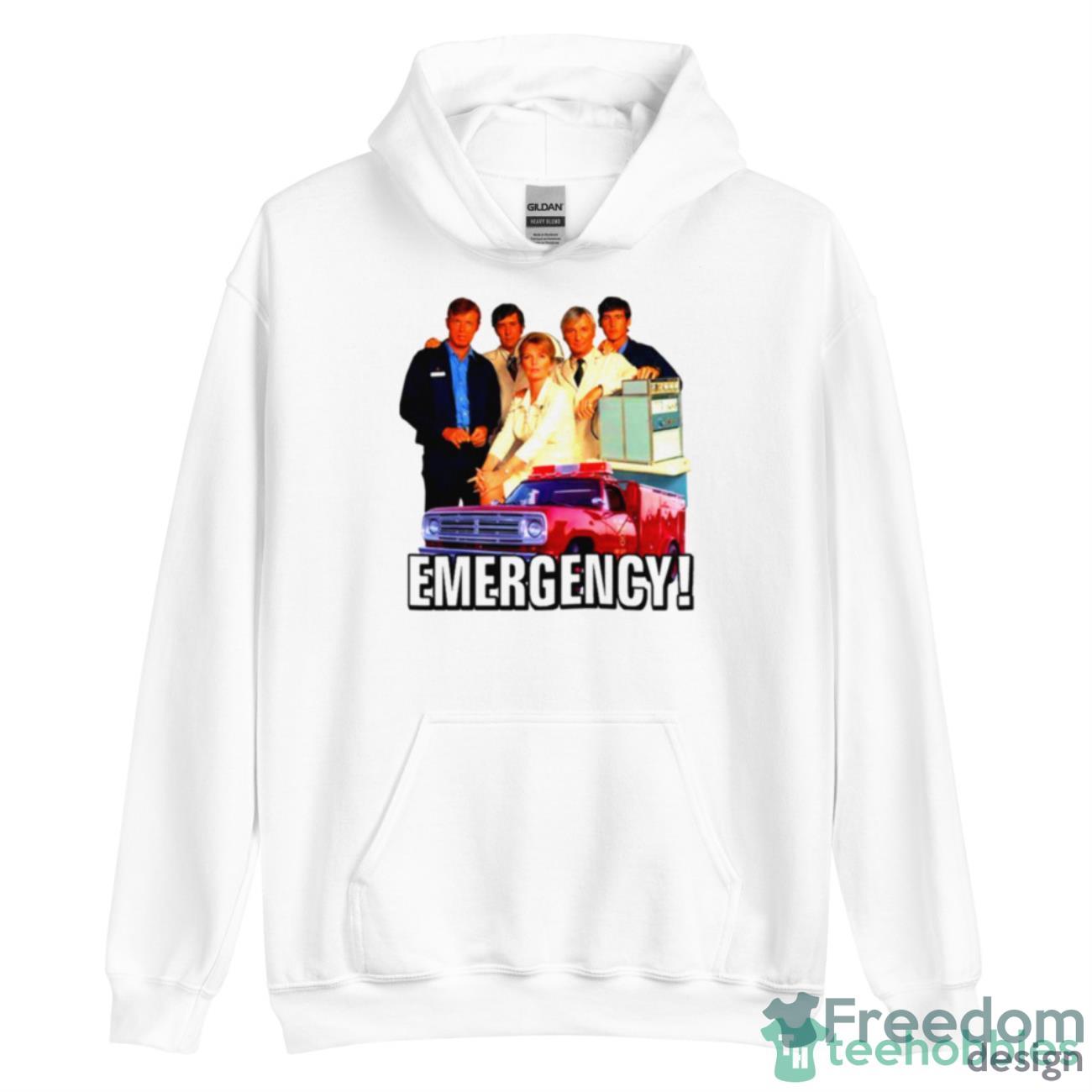 Retro Vintage 70s Emergency Cast Tribute Shirt - Unisex Heavy Blend Hooded Sweatshirt