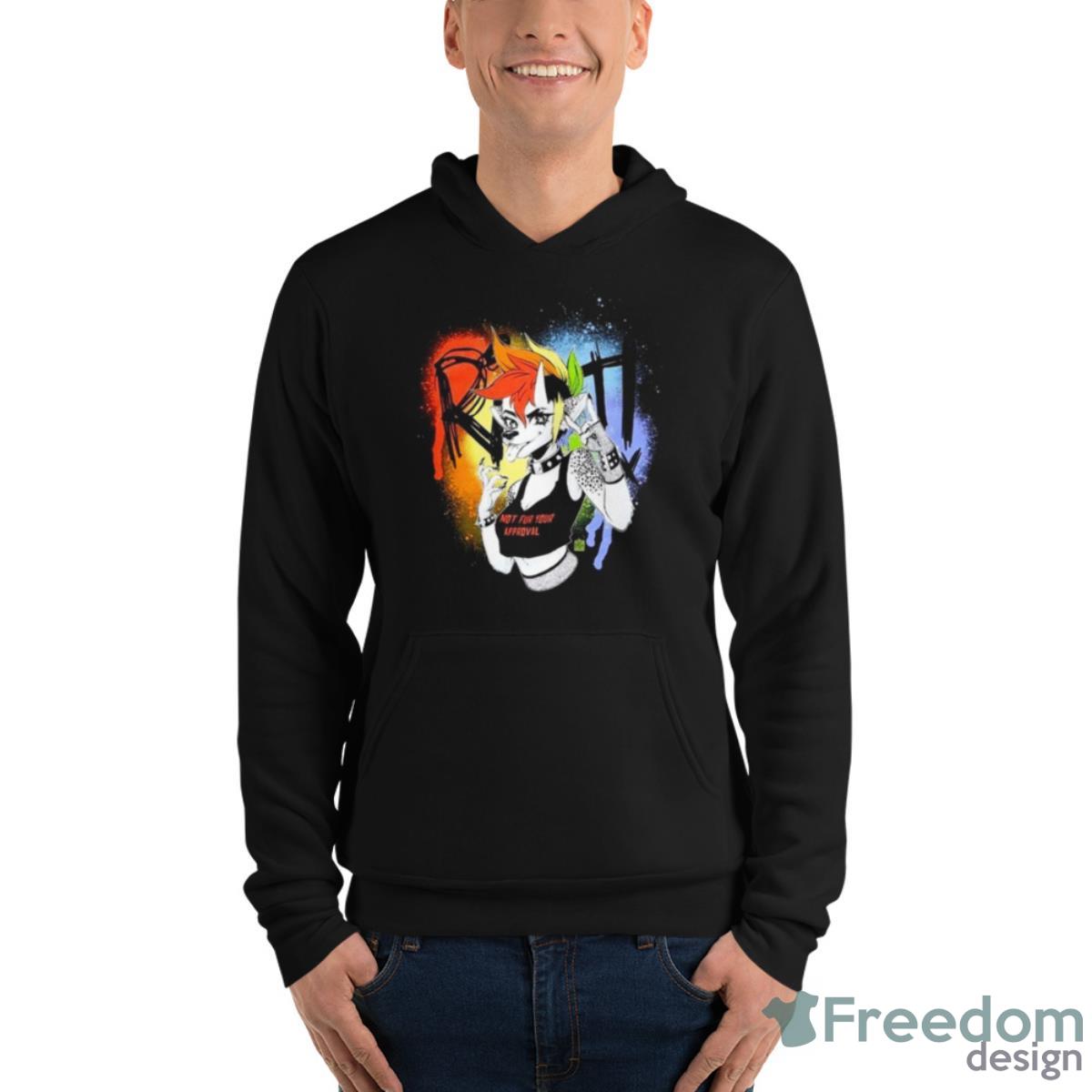 Riot Rainbow Jackal Shirt - Unisex Fleece Pullover Hoodie Riot Rainbow Jackal Shirt - Unisex Fleece Pullover Hoodie