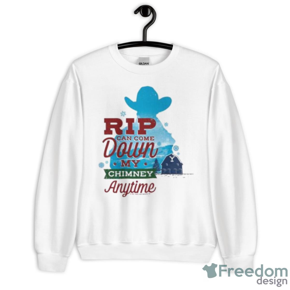 Rip Can Come Down My Chimney Anytime Shirt - Unisex Heavy Blend Crewneck Sweatshirt