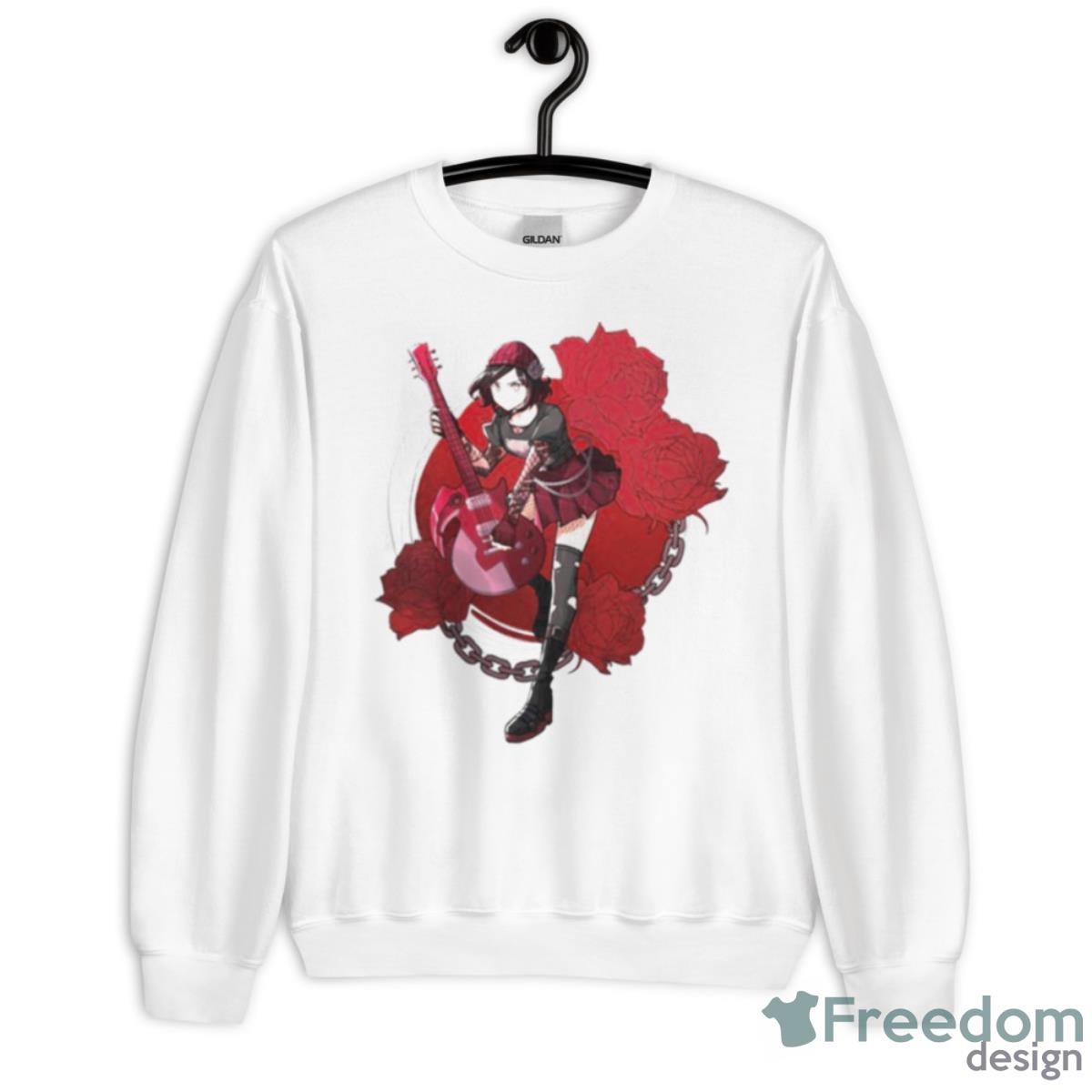 Rock Rose Red Art Rwby Shirt - Unisex Heavy Blend Crewneck Sweatshirt