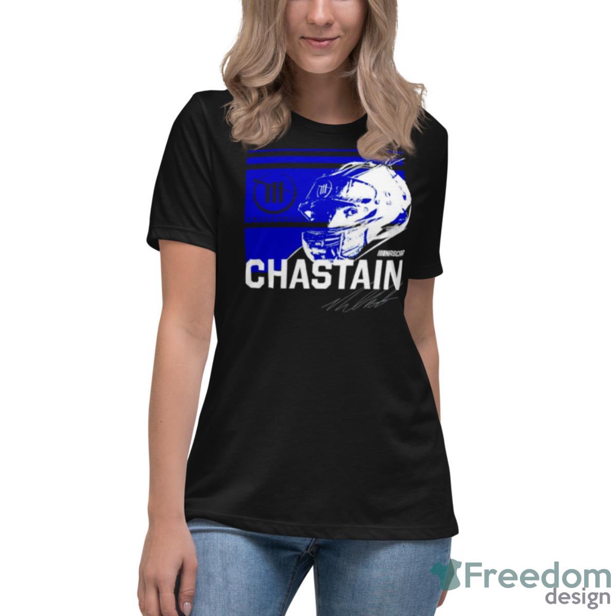 Ross Chastain Helmet Signature Shirt - Womens Relaxed Short Sleeve Jersey Tee Ross Chastain Helmet Signature Shirt - Womens Relaxed Short Sleeve Jersey Tee