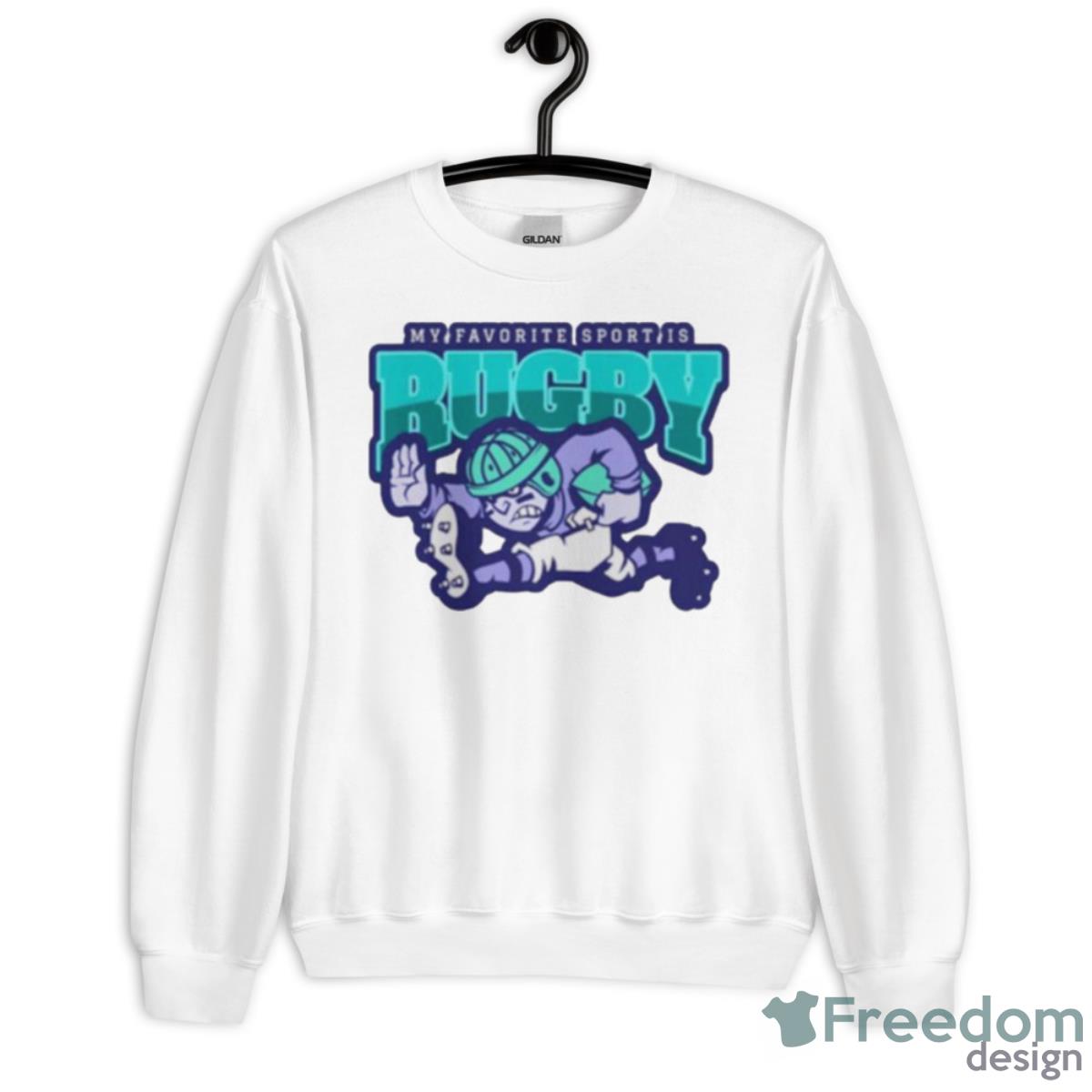 Rugby Is My Favorite Sport Shirt - Unisex Heavy Blend Crewneck Sweatshirt