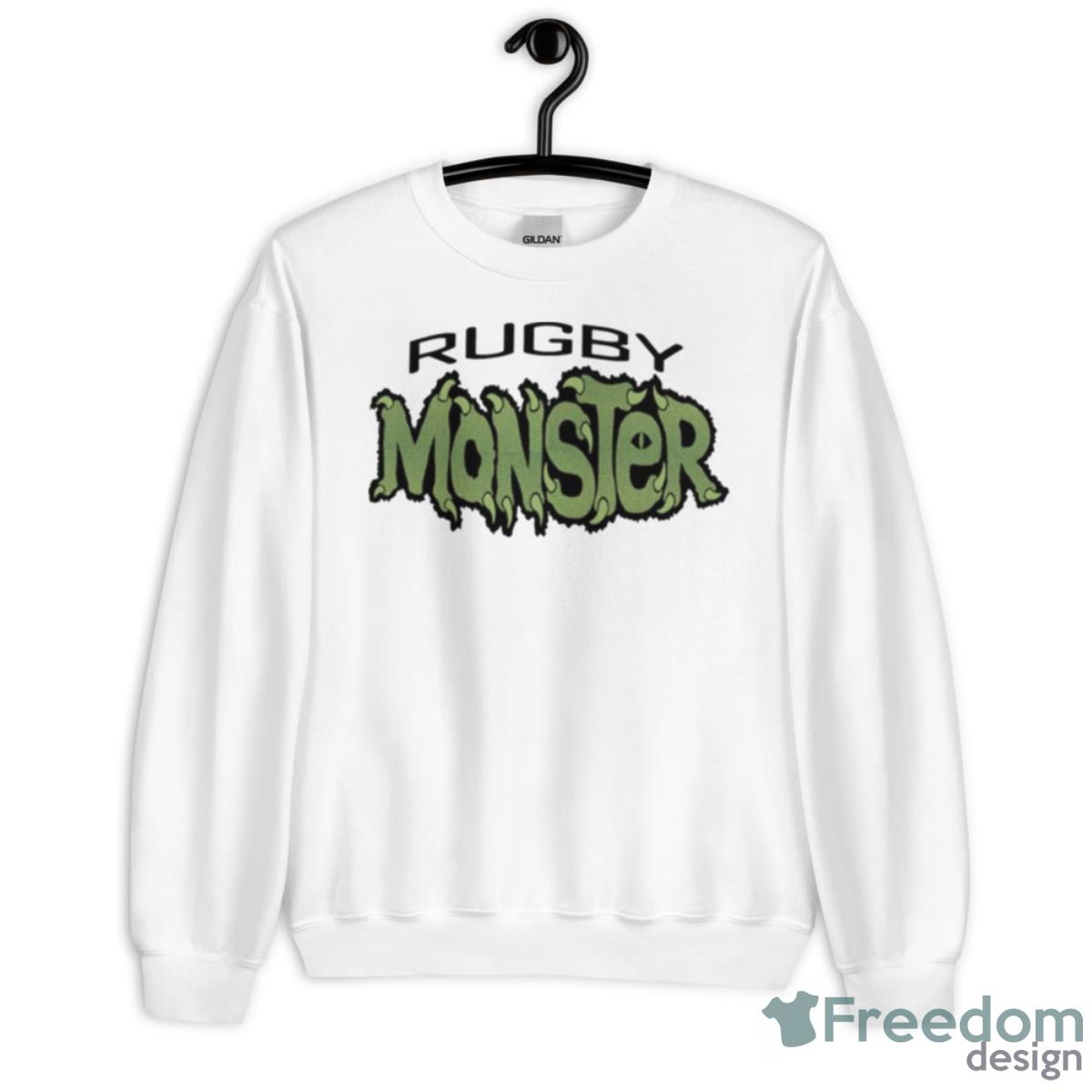 Rugby Monster Funny Logo Shirt - Unisex Heavy Blend Crewneck Sweatshirt