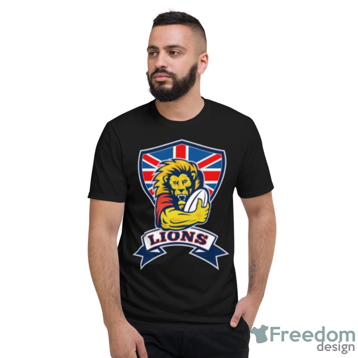 Rugby Player Lion With Ball Shirt - Short Sleeve T-Shirt