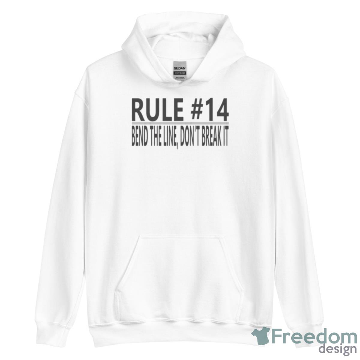 Rule 14 Grey Dont’t Braek The Line Ncis Tv Show Shirt - Unisex Heavy Blend Hooded Sweatshirt