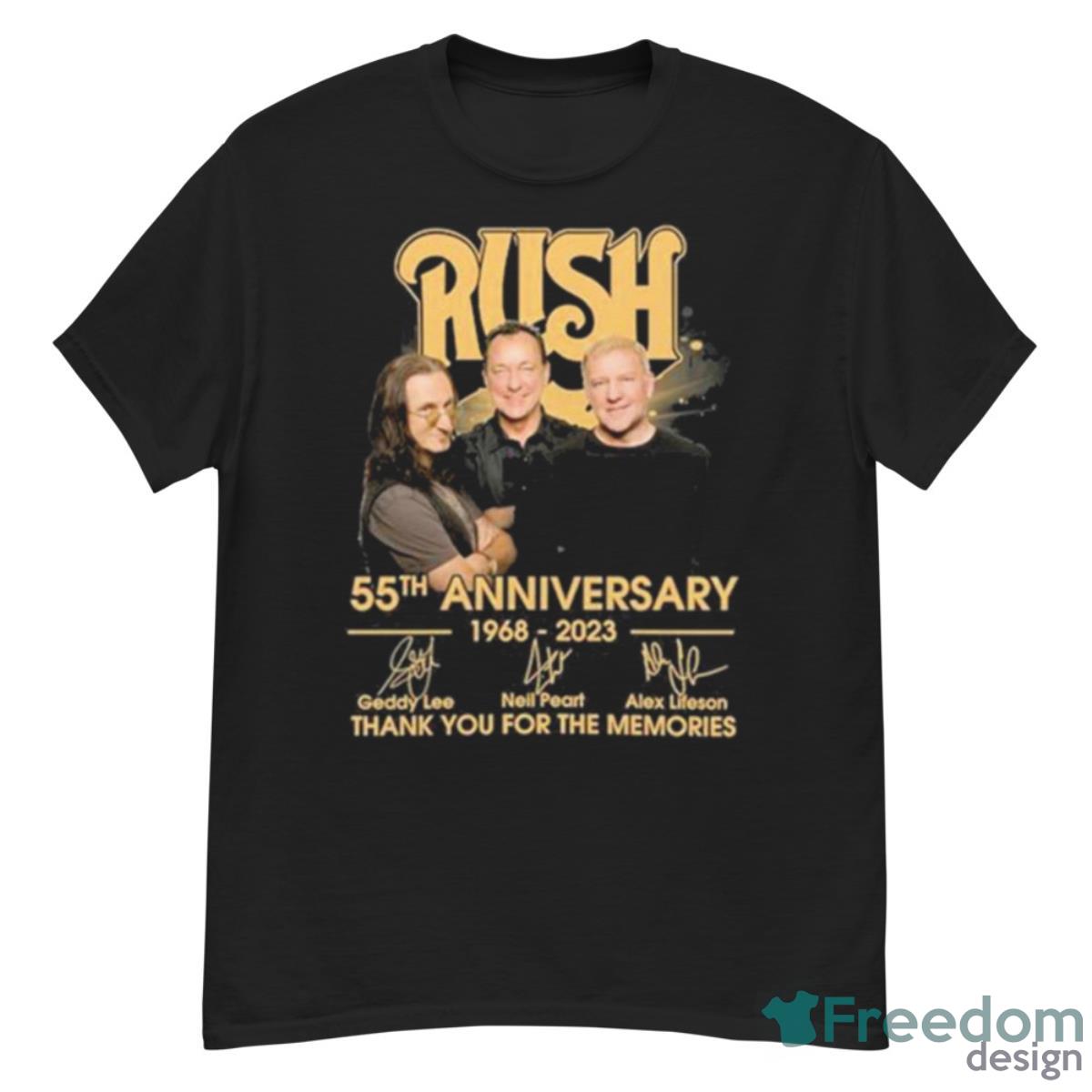 Rush 55th Anniversary 1968 – 2023 Thank You For The Memories Signatures Shirt - G500 Men’s Classic T-Shirt