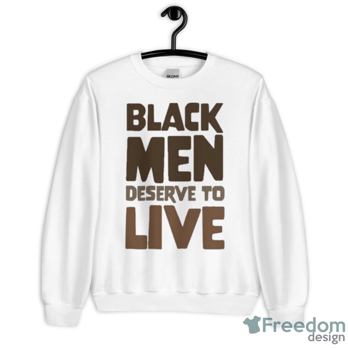 Ryan Clark Wearing Black Men Deserve To Live Shirt - Unisex Heavy Blend Crewneck Sweatshirt