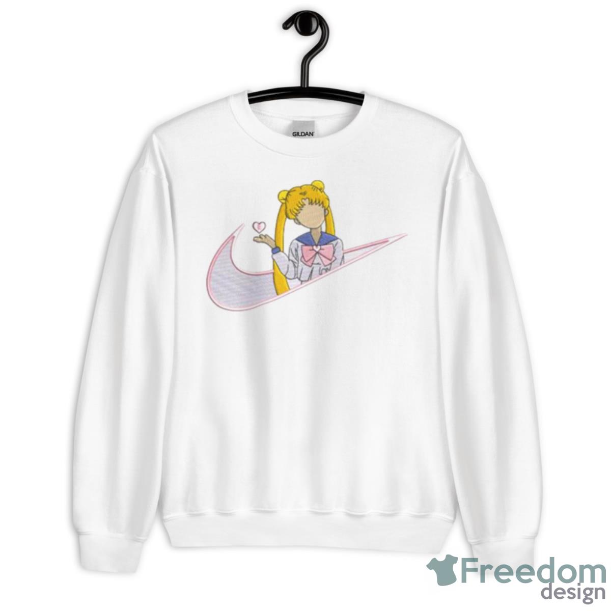 Sailor Moon Nike Embroidery Shirt - Unisex Heavy Blend Crewneck Sweatshirt