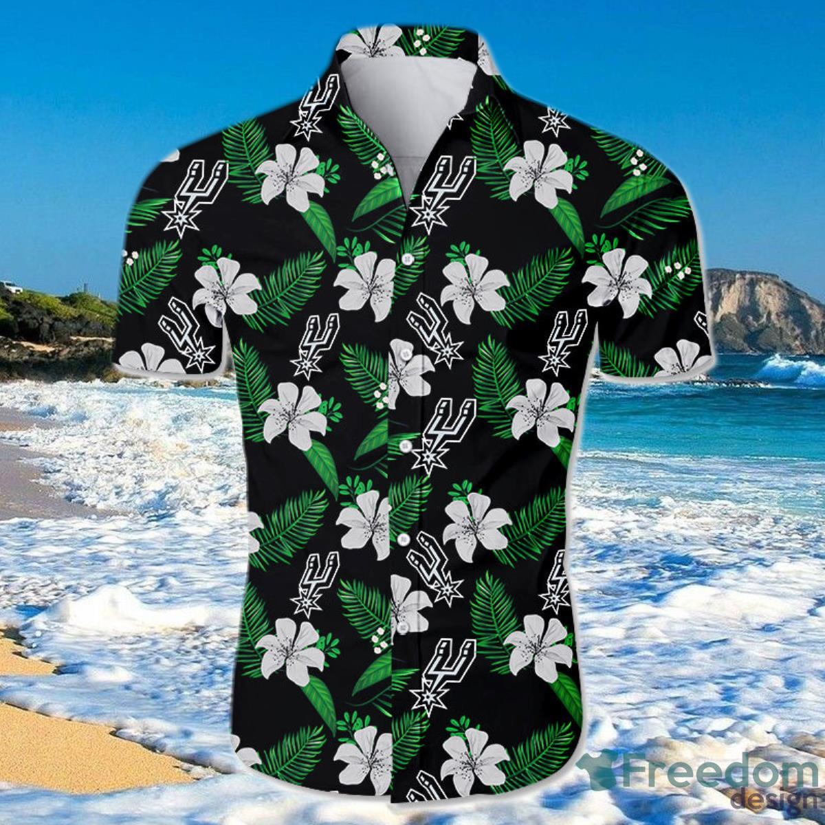 San Antonio Spurs Hawaiian Shirt For Men And Women Small Flowers Product Photo 1