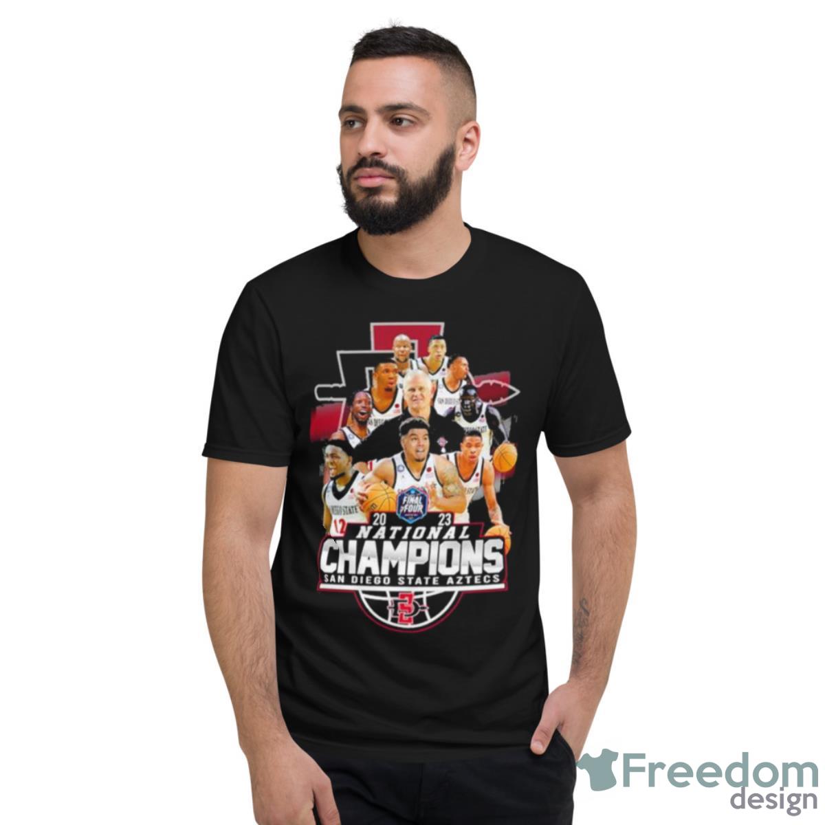 San Diego State Aztecs Team 2023 Division I Basketball National Champions Shirt - Short Sleeve T-Shirt