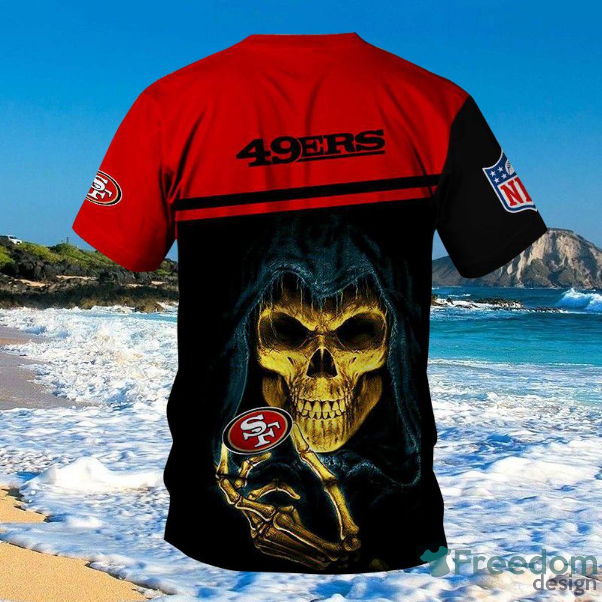 San Francisco 49ers Tee Shirts 3D Hand Skull For Men And Women