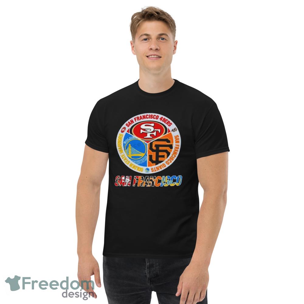 San Francisco 49ers Warriors Giants teams logo 2023 T-shirt