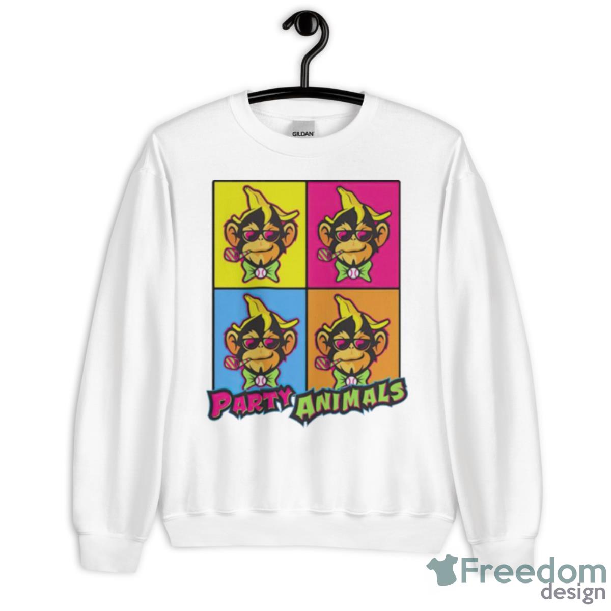 Savannah Bananas Warhol Party Animals Picture Shirt - Unisex Heavy Blend Crewneck Sweatshirt