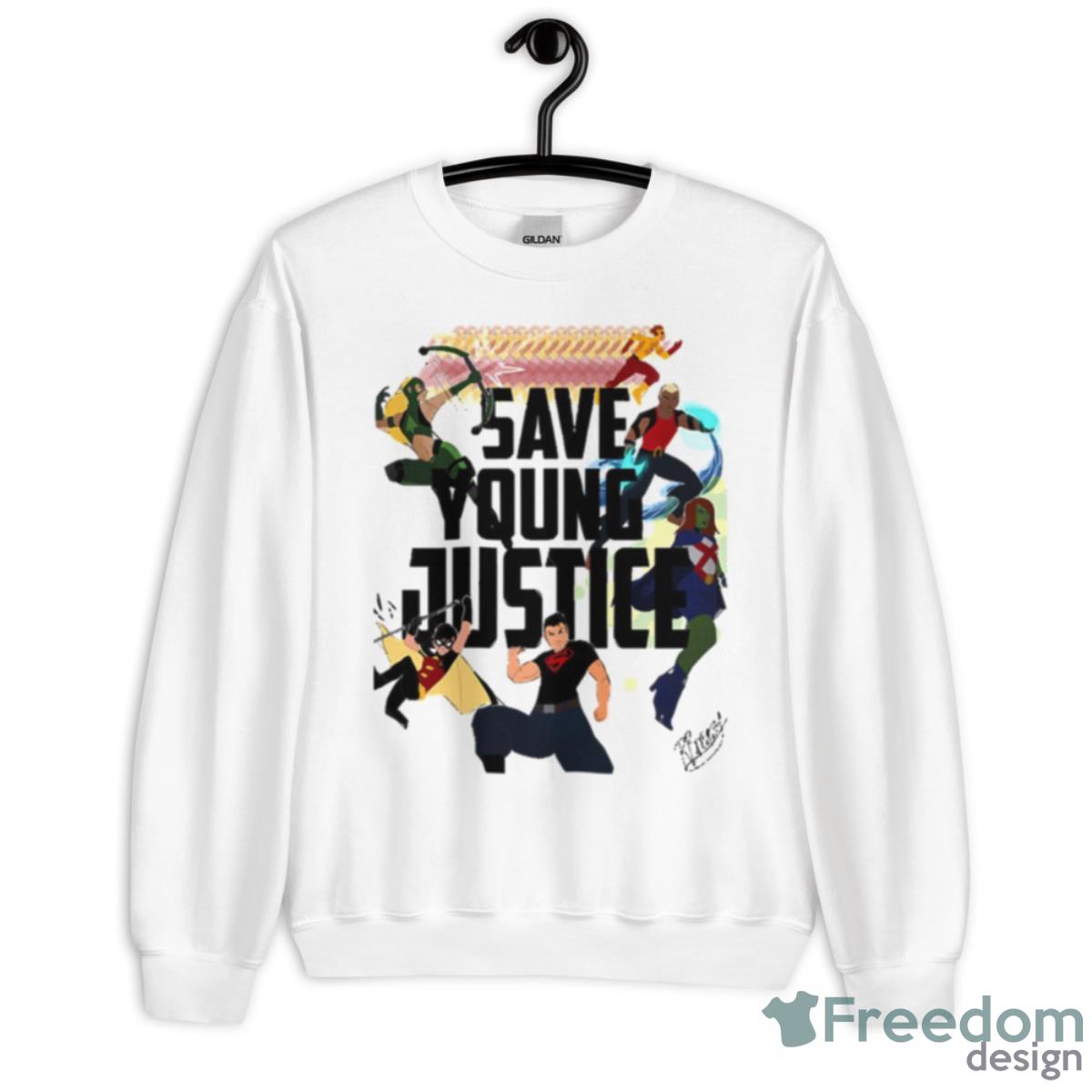 Save Young Justice Artwork Shirt - Unisex Heavy Blend Crewneck Sweatshirt