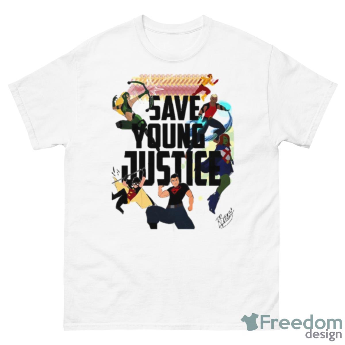 Save Young Justice Artwork Shirt - 500 Men’s Classic Tee Gildan