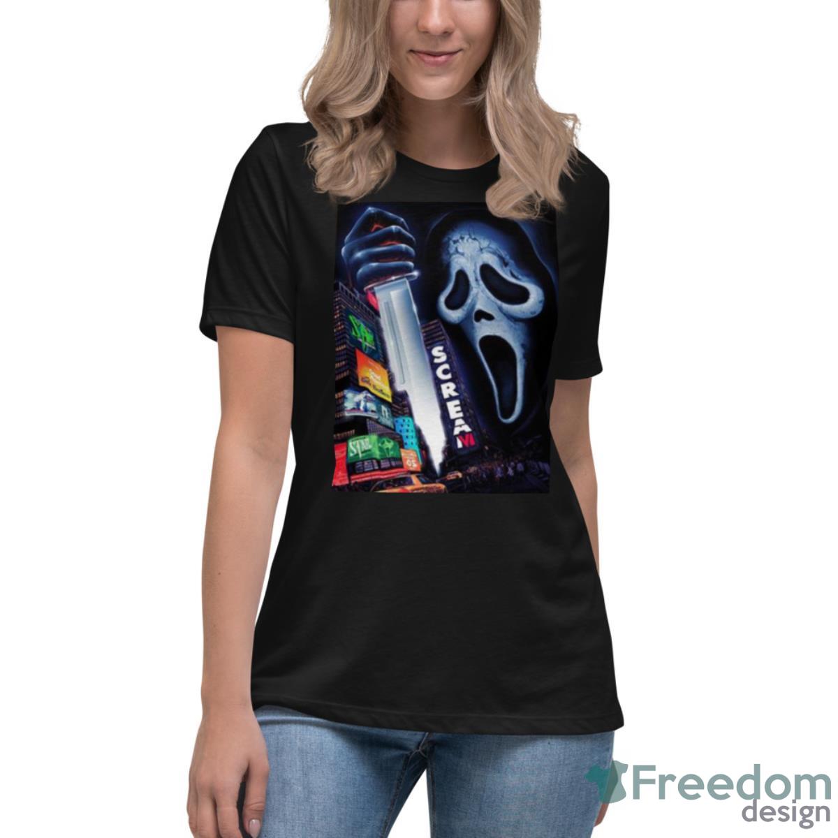 Scream Vi Official Poster Movie Shirt - Womens Relaxed Short Sleeve Jersey Tee Scream Vi Official Poster Movie Shirt - Womens Relaxed Short Sleeve Jersey Tee