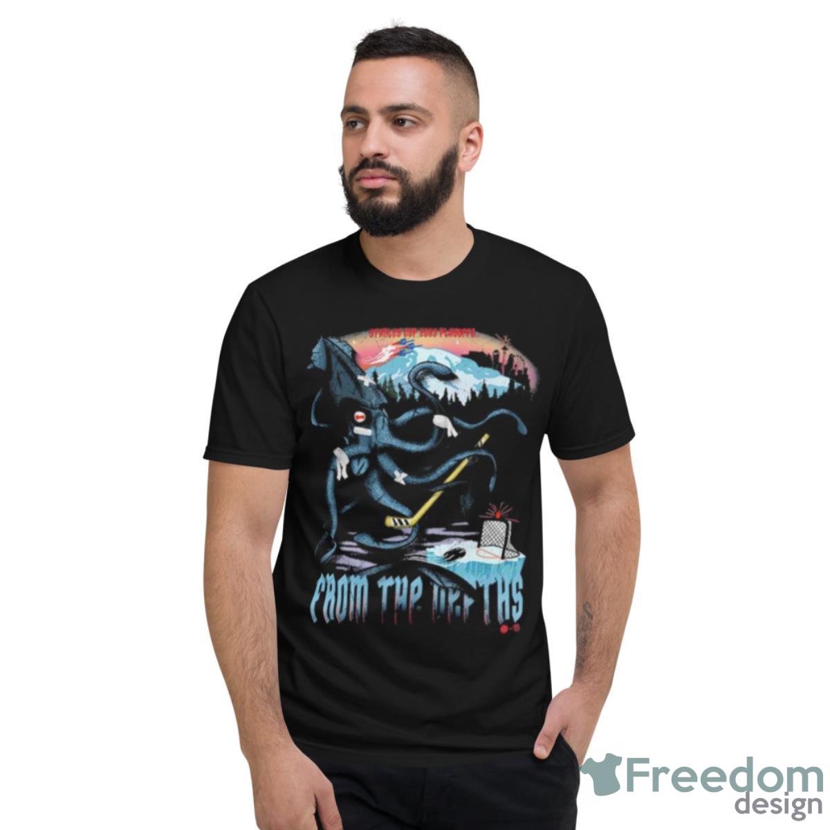 Seattle Kraken From The Depths 2023 Playoffs Black Shirt - Short Sleeve T-Shirt