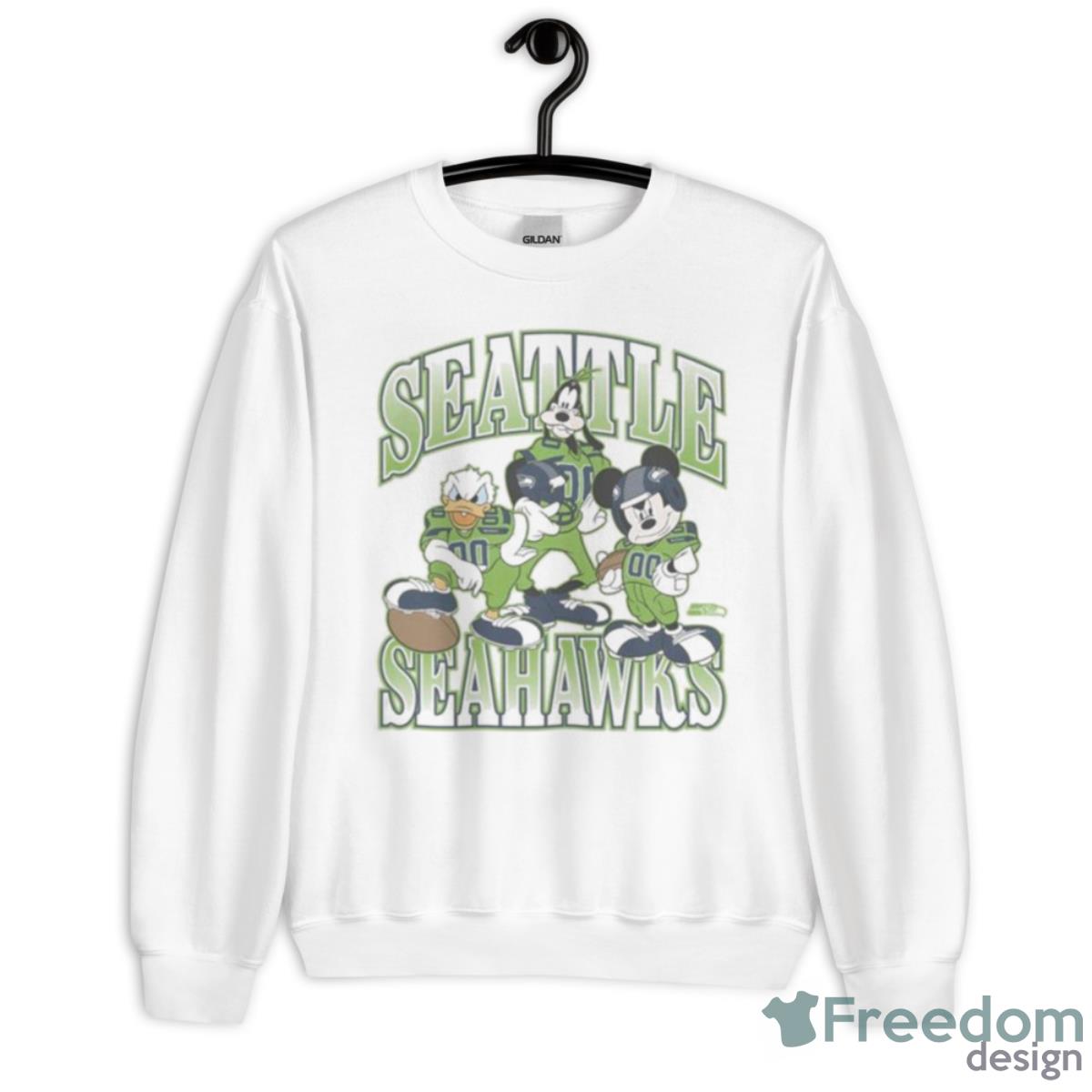 Seattle Seahawks Junk Food Mickey Squad Qb Shirt - Unisex Heavy Blend Crewneck Sweatshirt