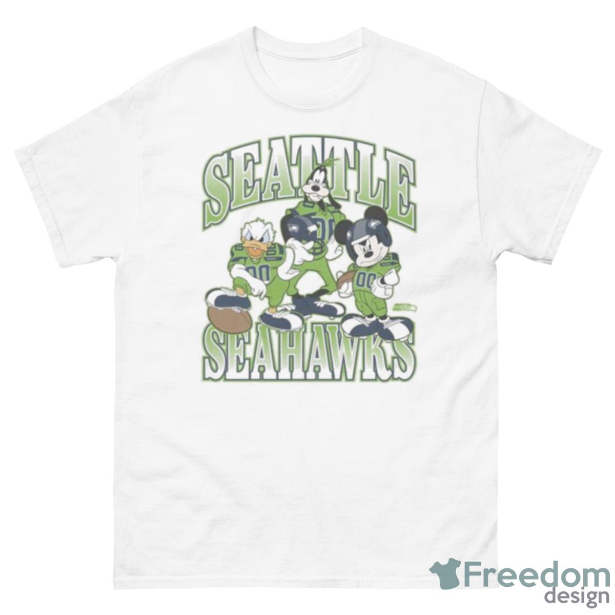 Seattle Seahawks Junk Food Mickey Squad Qb Shirt - 500 Men’s Classic Tee Gildan