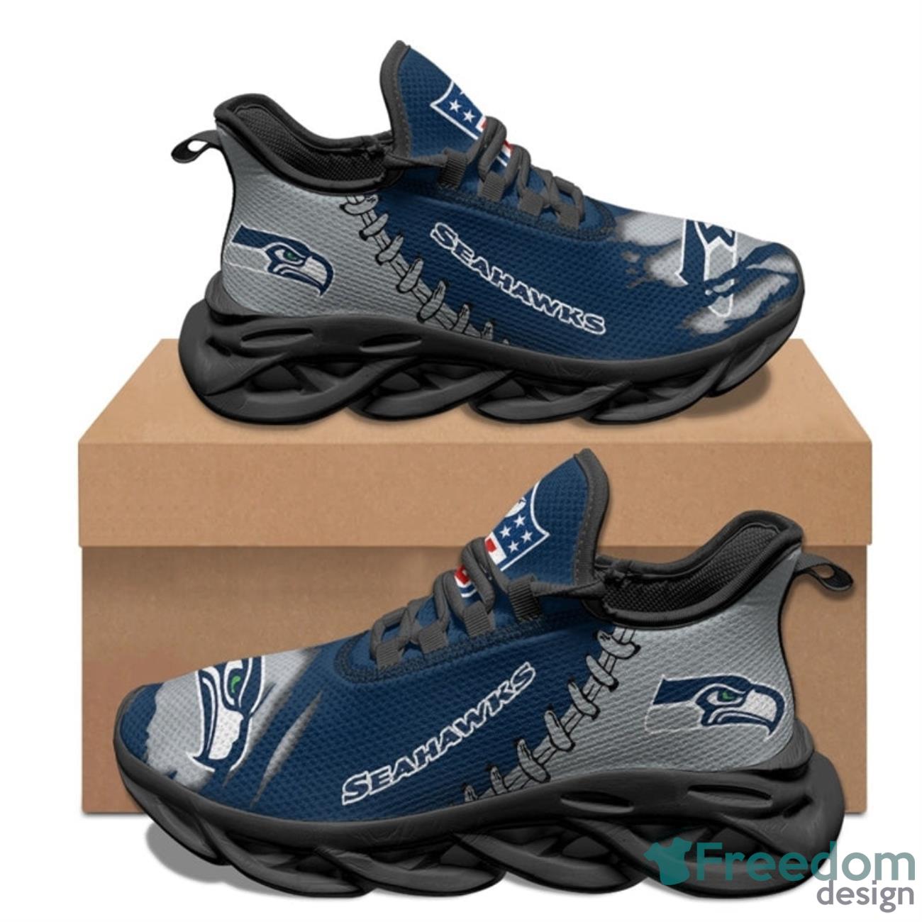 Seattle Seahawks NFL Max Soul Sneakers Running Shoes Product Photo 2