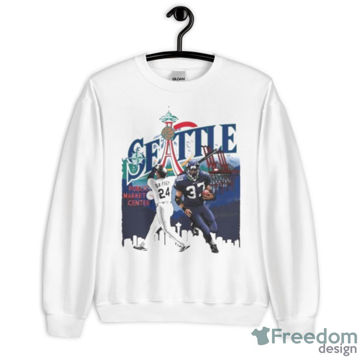 Seattle Sport Teams Public Market Center Shirt - Unisex Heavy Blend Crewneck Sweatshirt