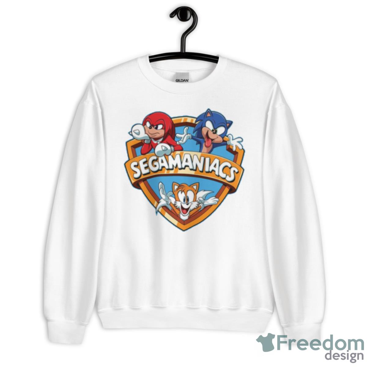 Segamaniacs Sonic Cartoon Shirt - Unisex Heavy Blend Crewneck Sweatshirt