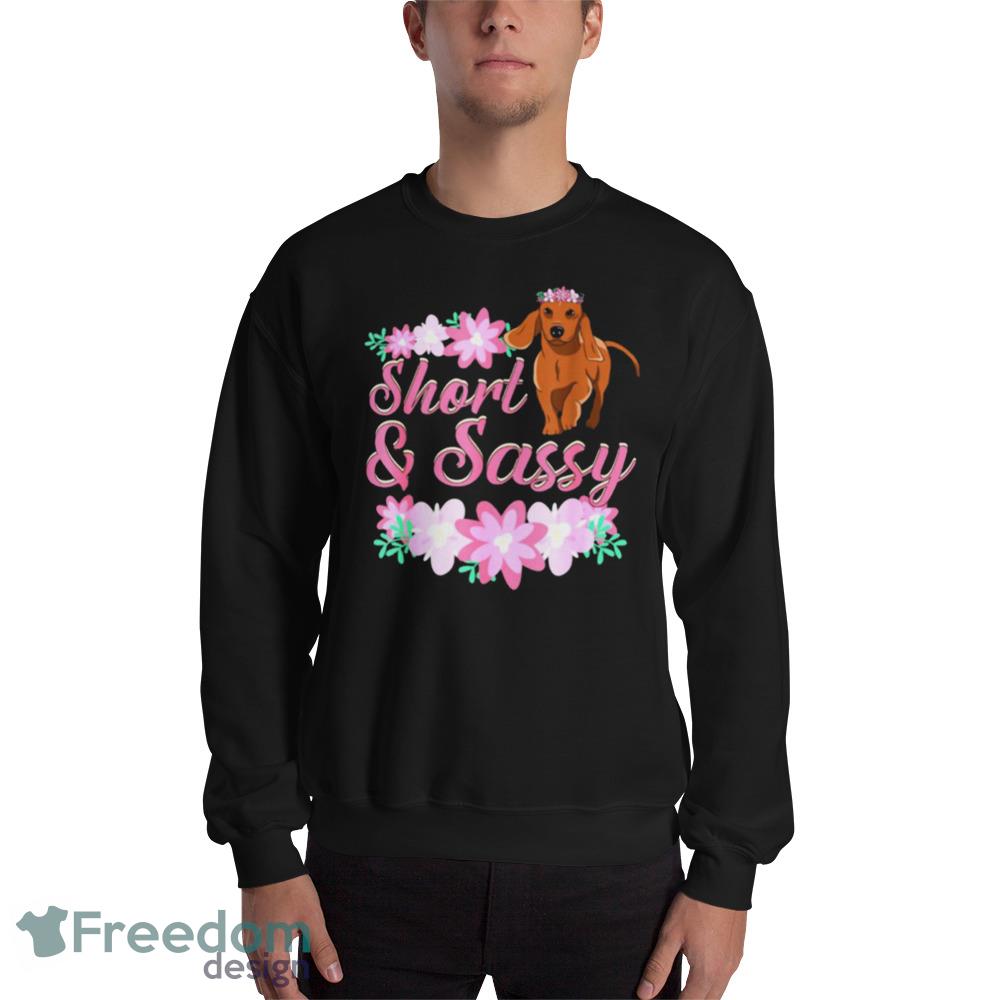 Short Sassy Dachshund Mom Weiner Dog Love Tee, Mothers Day Dog Mother's Day Funny T Shirts image Short Sassy Dachshund Mom Weiner Dog Love Tee, Mothers Day Dog Mother's Day Funny T Shirts - 18000 Unisex Heavy Blend Crewneck Sweatshirt