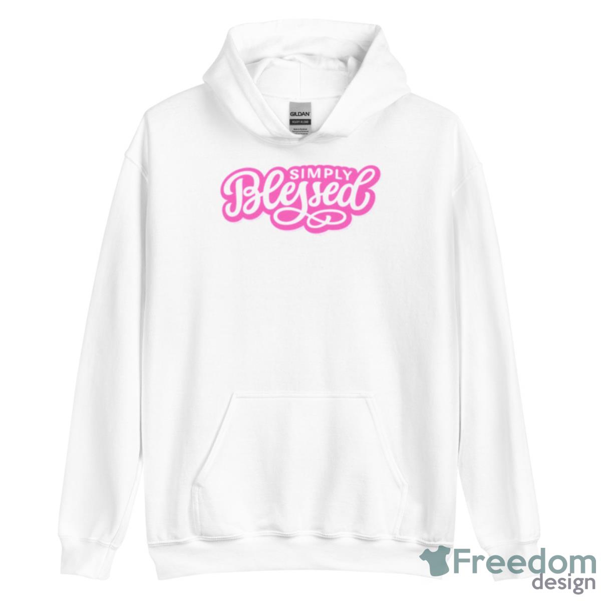 Simply Blessed — Pink Shirt - Unisex Heavy Blend Hooded Sweatshirt