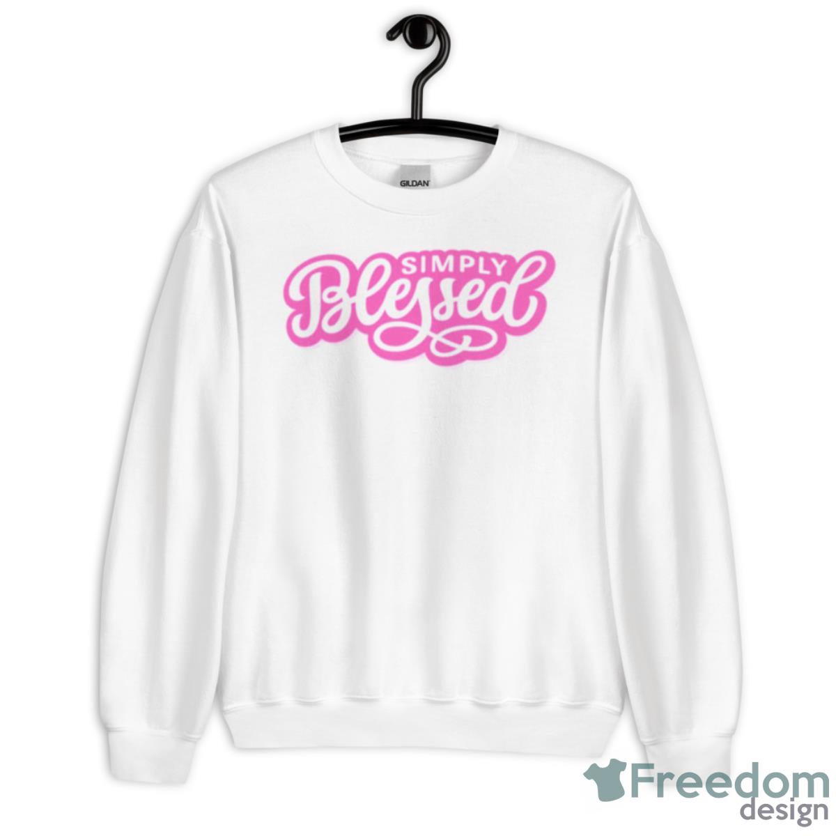 Simply Blessed — Pink Shirt - Unisex Heavy Blend Crewneck Sweatshirt