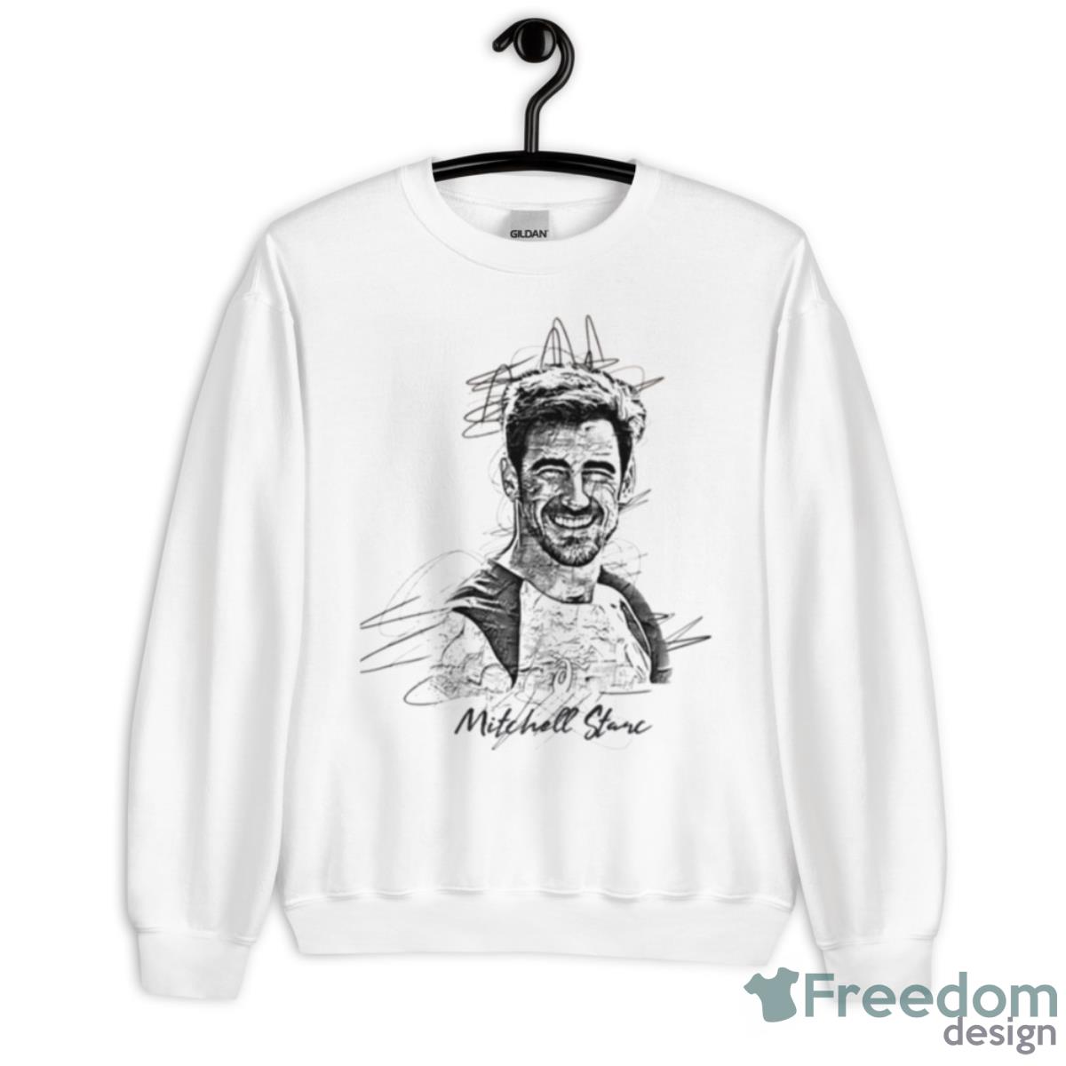 Sketch Art Cricket Mitchell Starc Shirt - Unisex Heavy Blend Crewneck Sweatshirt