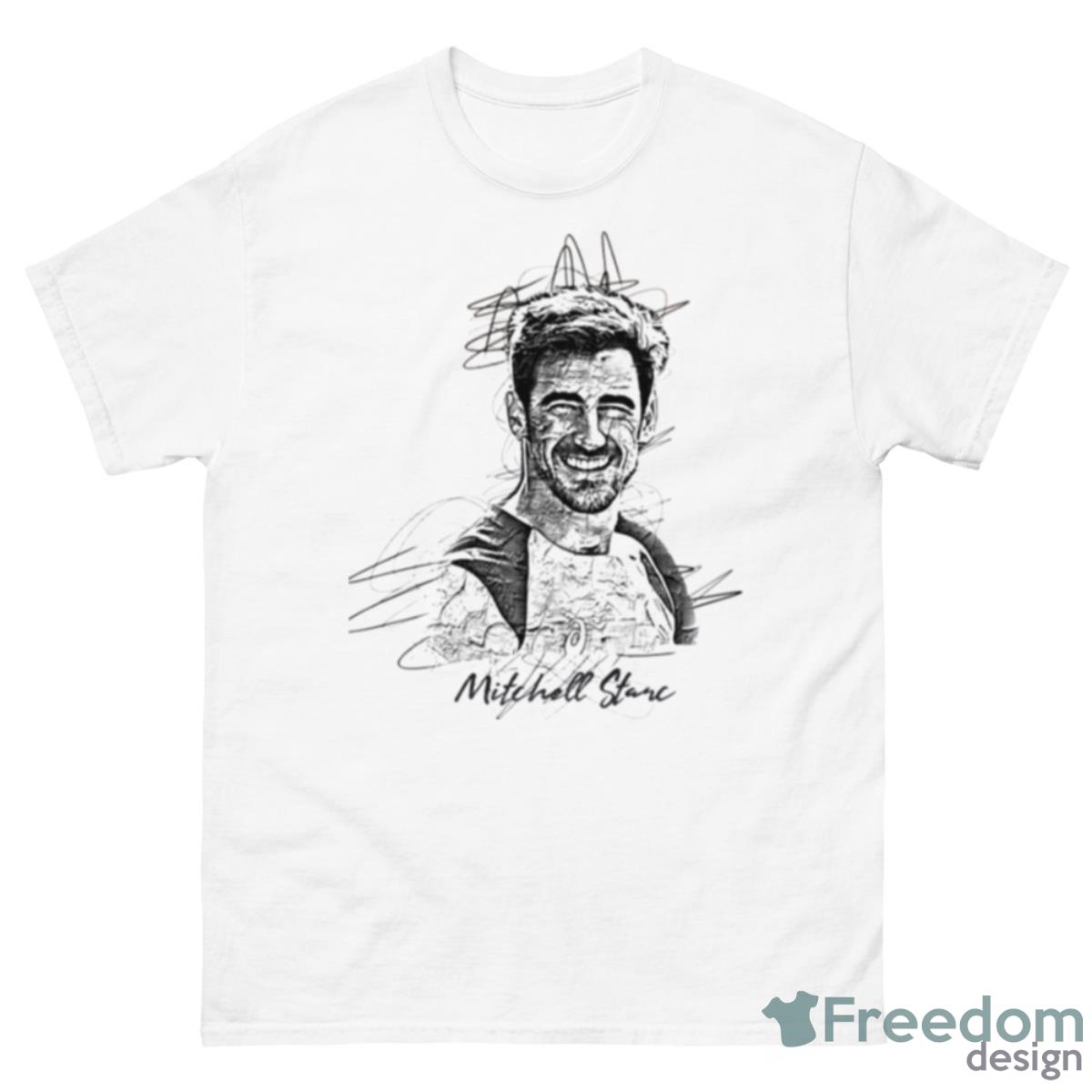 Sketch Art Cricket Mitchell Starc Shirt - 500 Men’s Classic Tee Gildan