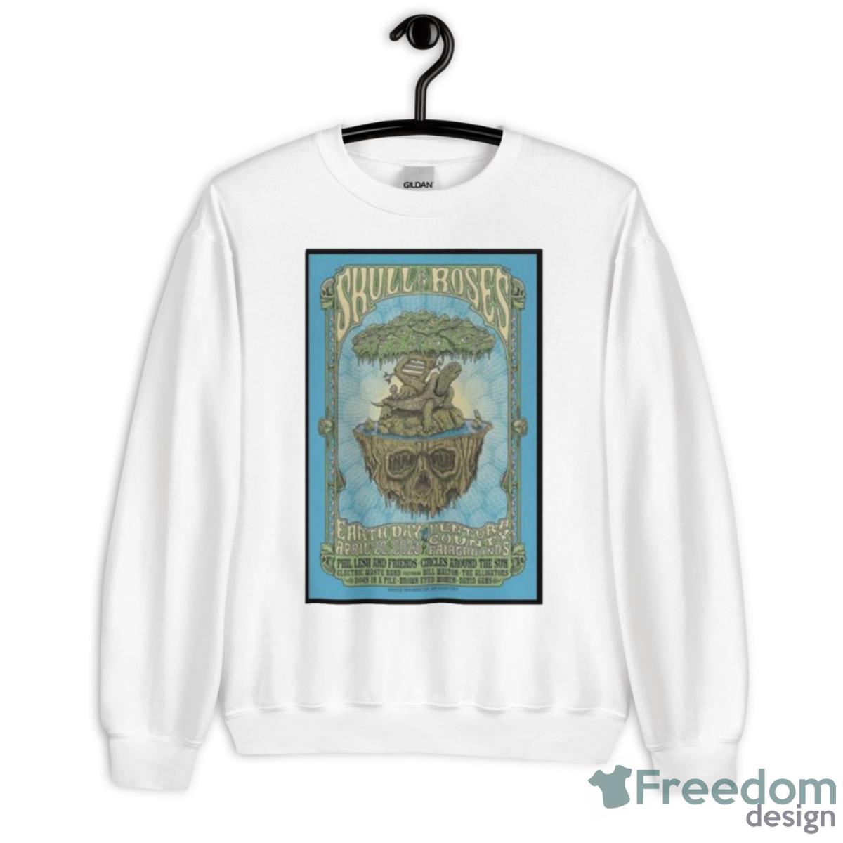 SKULL & ROSES April 22 2023 Earth Day Ventura County Fairgrounds Poster Shirt - Unisex Heavy Blend Crewneck Sweatshirt