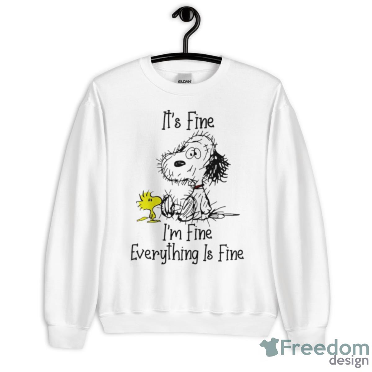 Snoopy And Woodstock It’s Fine I’m Fine Everything Fine Shirt - Unisex Heavy Blend Crewneck Sweatshirt