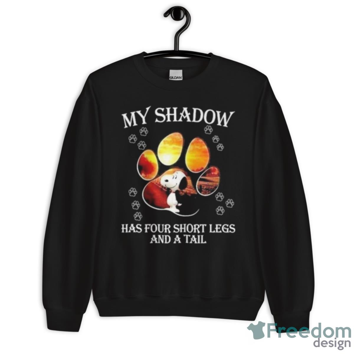 Snoopy My Shadow Has Four Short Legs And A Tail Shirt - Unisex Crewneck Sweatshirt