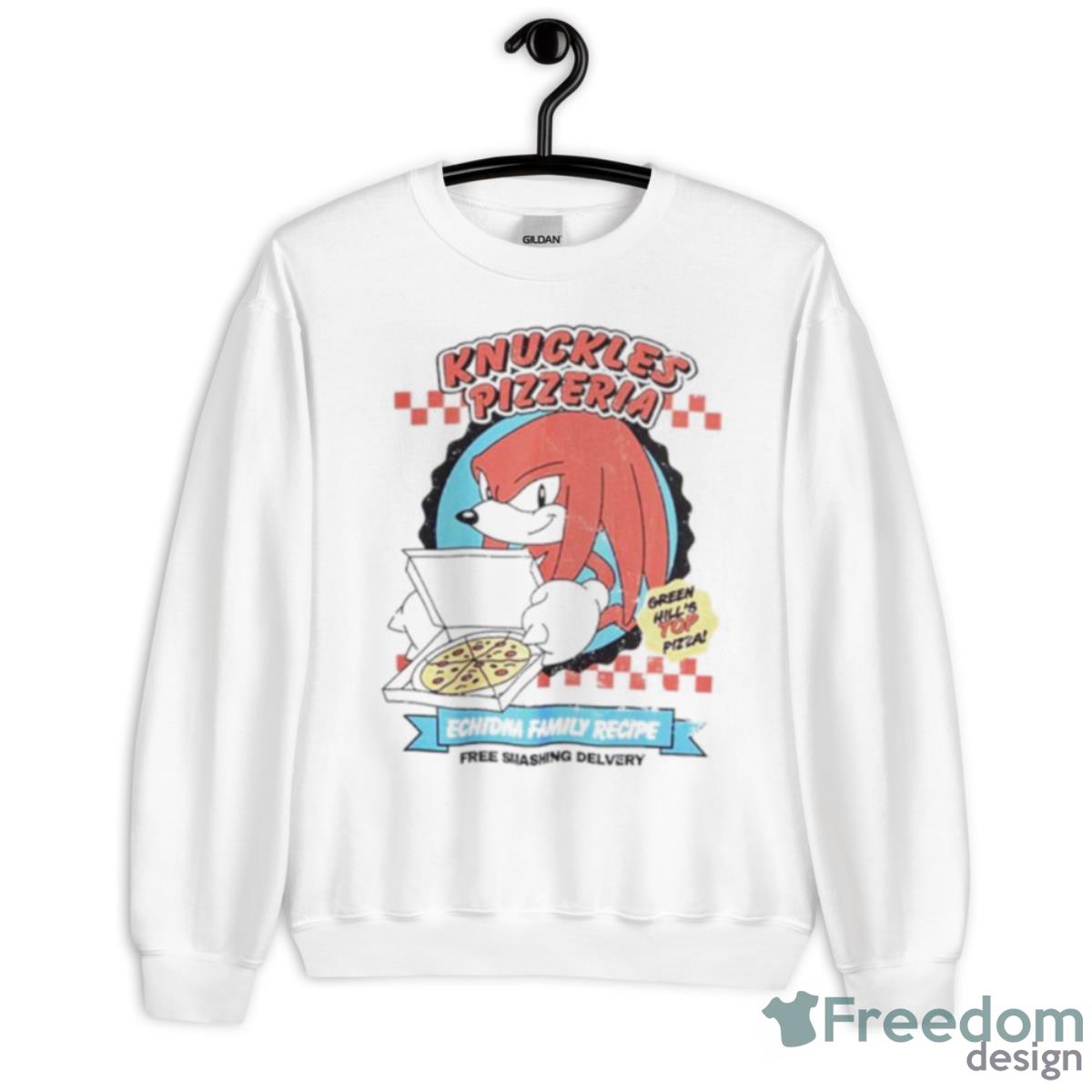 Sonic The Hedgehog Knuckles Pizzeria Shirt - Unisex Heavy Blend Crewneck Sweatshirt