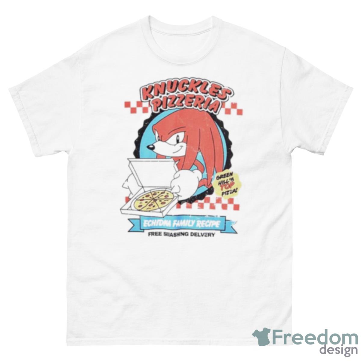 Sonic The Hedgehog Knuckles Pizzeria Shirt - 500 Men’s Classic Tee Gildan