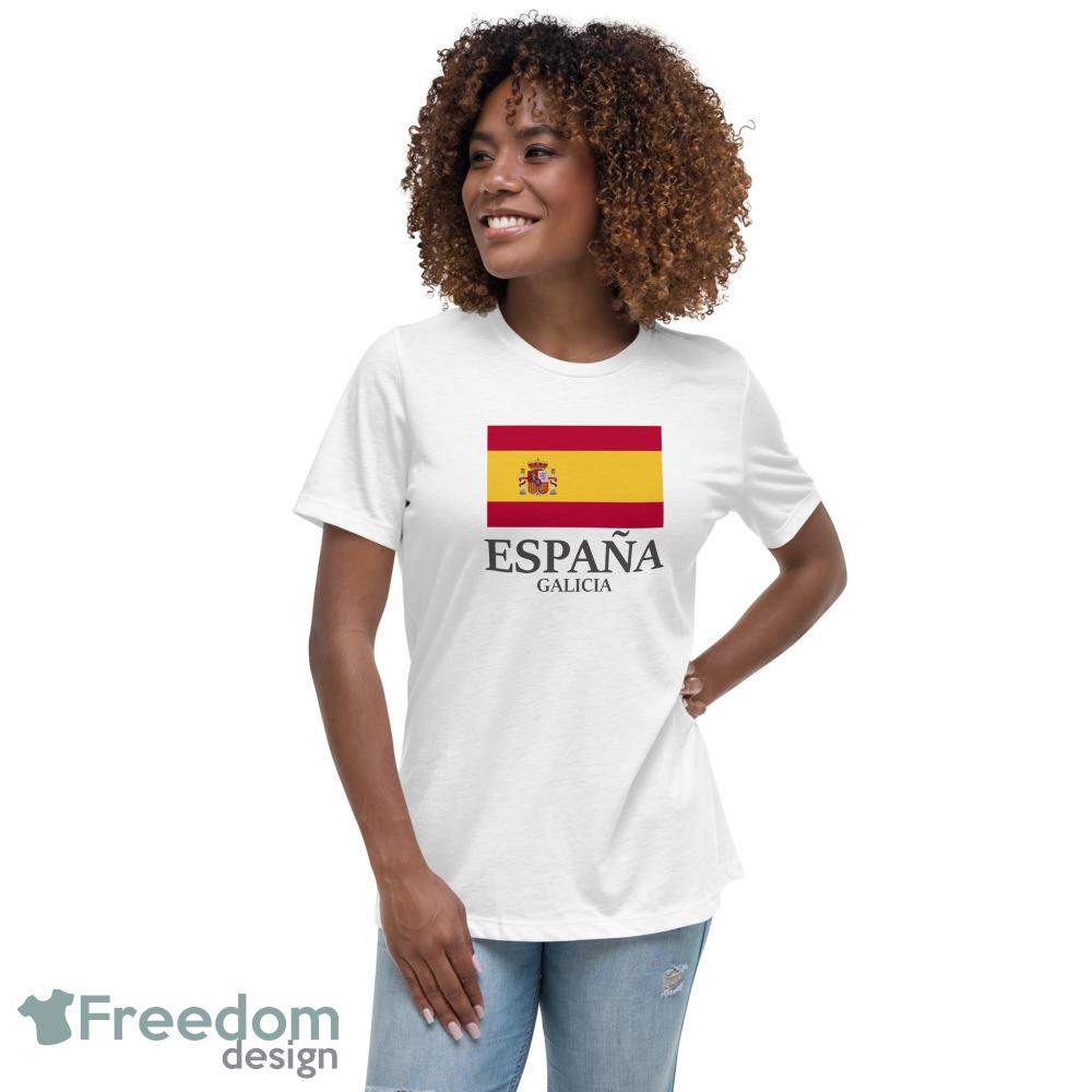 Spanien Galicia Flagge Reise Europa Urlaub T shirt - Womens Relaxed Short Sleeve Jersey Tee Spanien Galicia Flagge Reise Europa Urlaub T shirt - Womens Relaxed Short Sleeve Jersey Tee