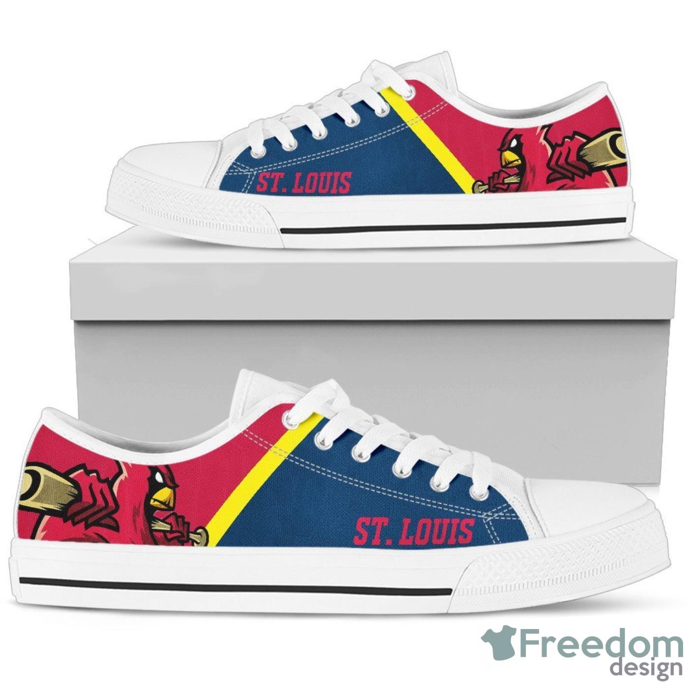 STL cardinal shoes I made! :)  Stl cardinals, Painted shoes, Me