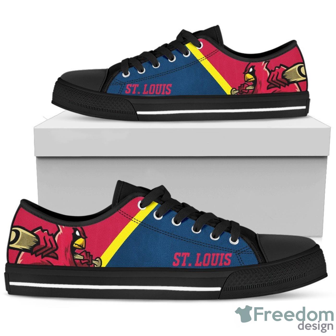 STL cardinal shoes I made! :)  Stl cardinals, Painted shoes, Me