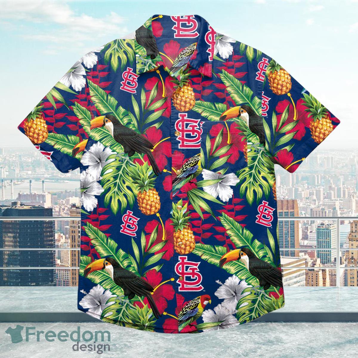 Custom Name And Number Striped Style St. Louis Cardinals Baseball Hawaiian  Shirt