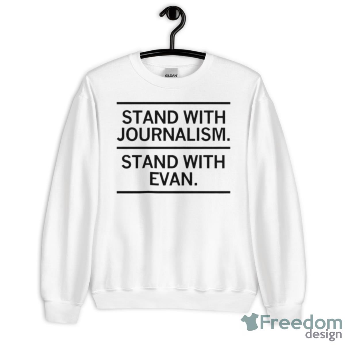 Stand With Journalism Stand With Evan Shirt - Unisex Heavy Blend Crewneck Sweatshirt