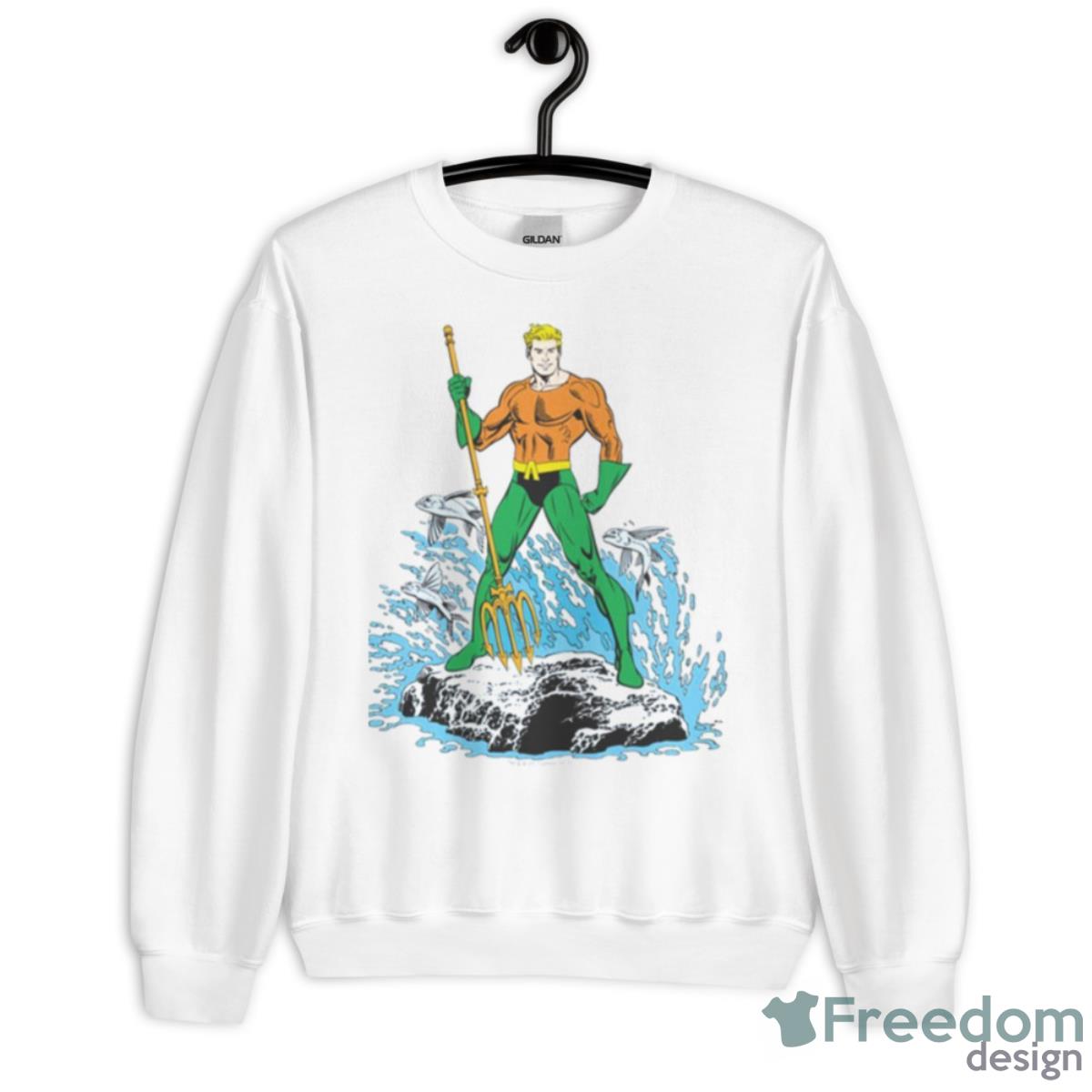 Stands With Pitchfork Aquaman Shirt - Unisex Heavy Blend Crewneck Sweatshirt